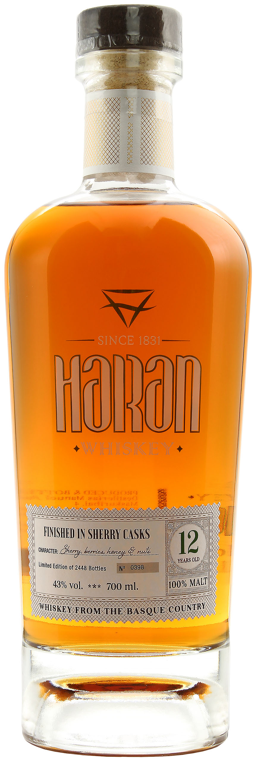 Haran 12 Jahre Sherry Cask Finish Spanish Malt 43.0% 0,7l