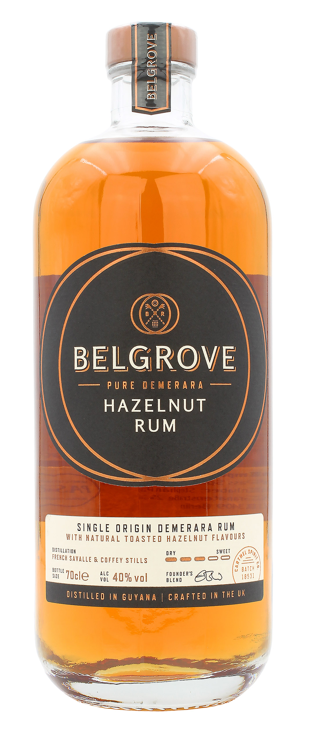 Belgrove Hazelnut Rum 40.0% 0,7l